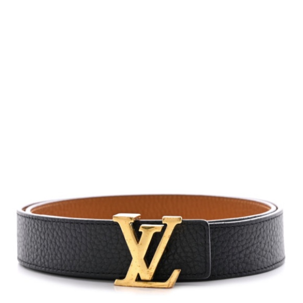 LOUIS VUITTON LV INITIALES 30MM REVERSIBLE BLACK/ BROWN LEATHER BELT